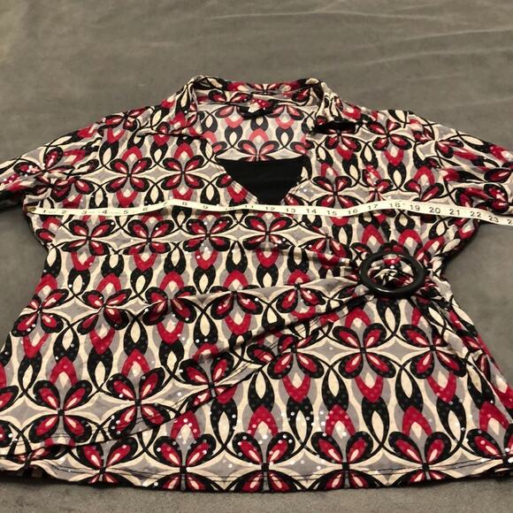 Studio 1940 Sparkle Dot Print Layered Look Top Vintage Woman Size XL - Picture 6 of 8